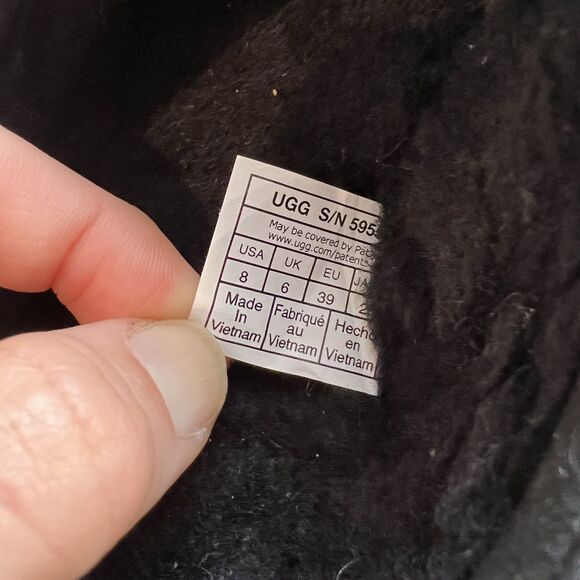 UGG Tasman II Slipper Black Women's-Size 8 - Picture 10 of 11